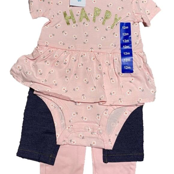 Carter's Baby Girls 4 piece Set Size 12 Month’s NWT - Picture 3 of 7